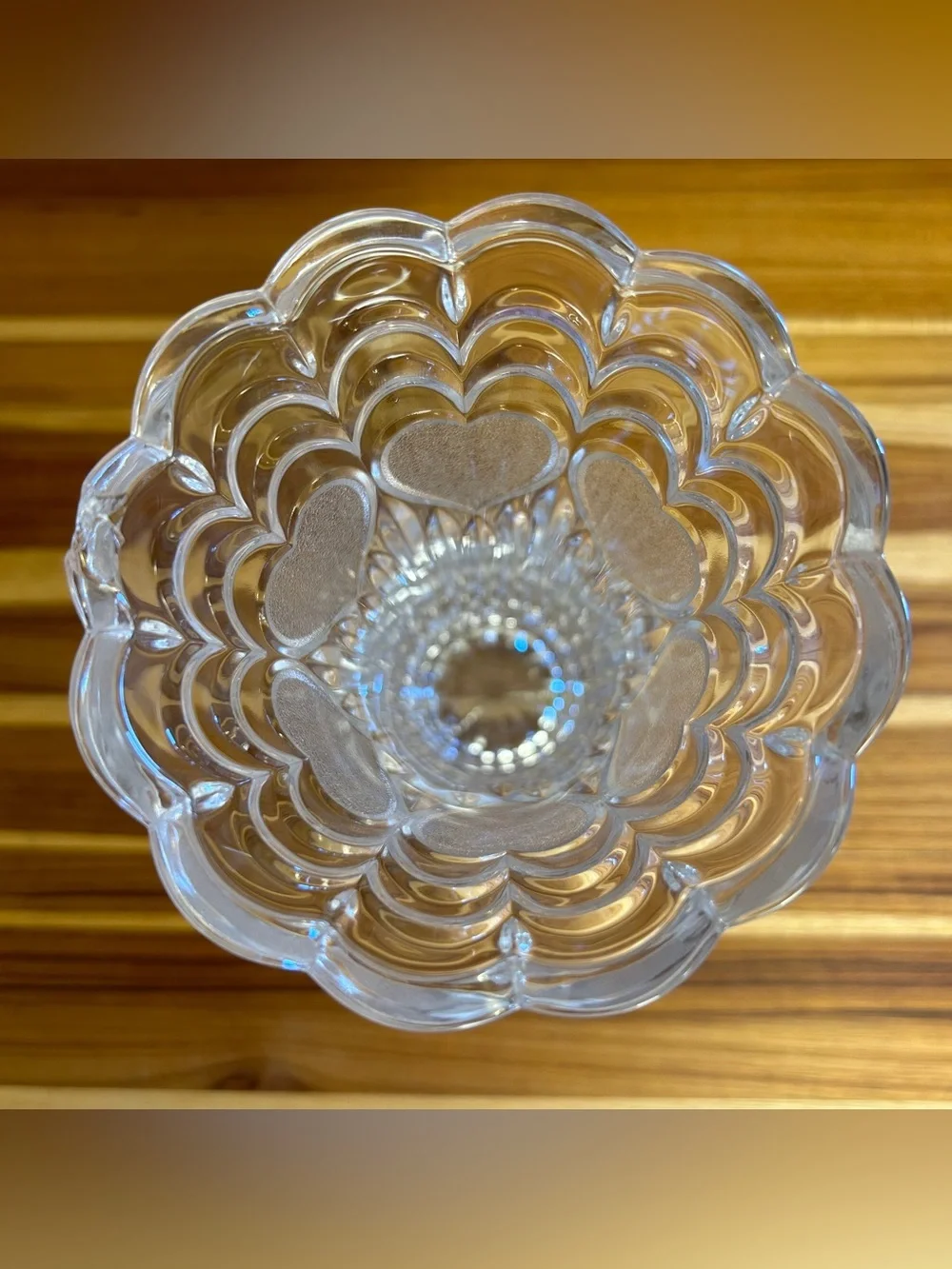 Vintage FTD Lead Crystal Heart Vase - Picture 4 of 11